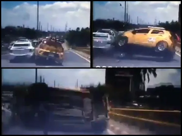 Un taxi que "iba volado", una 'frenada repentina' y un aparatoso accidente en la Autopista Sur Oriental