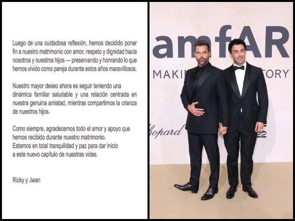 «Gracias por todo el apoyo»: Ricky Martín y Jwan Yosef se divorcian