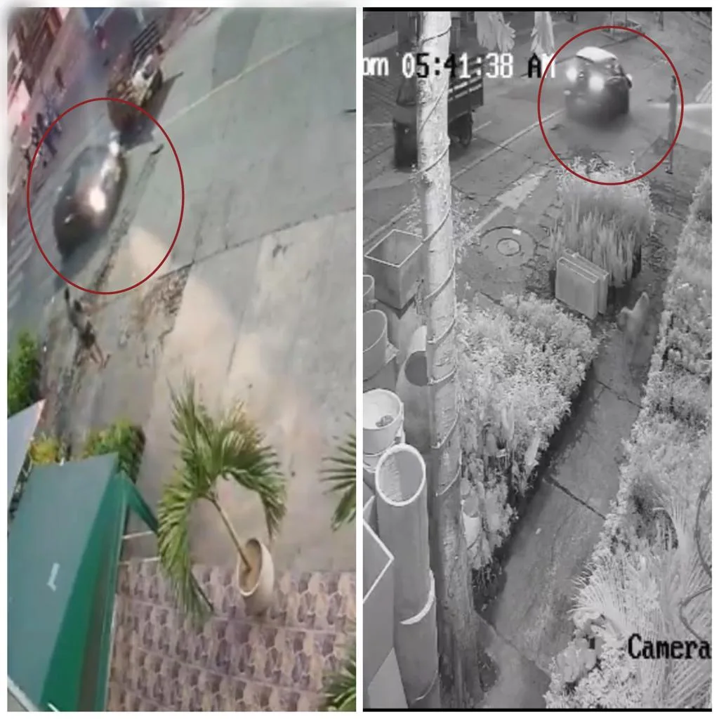 jóvenes carro fantasma en Cali Alameda