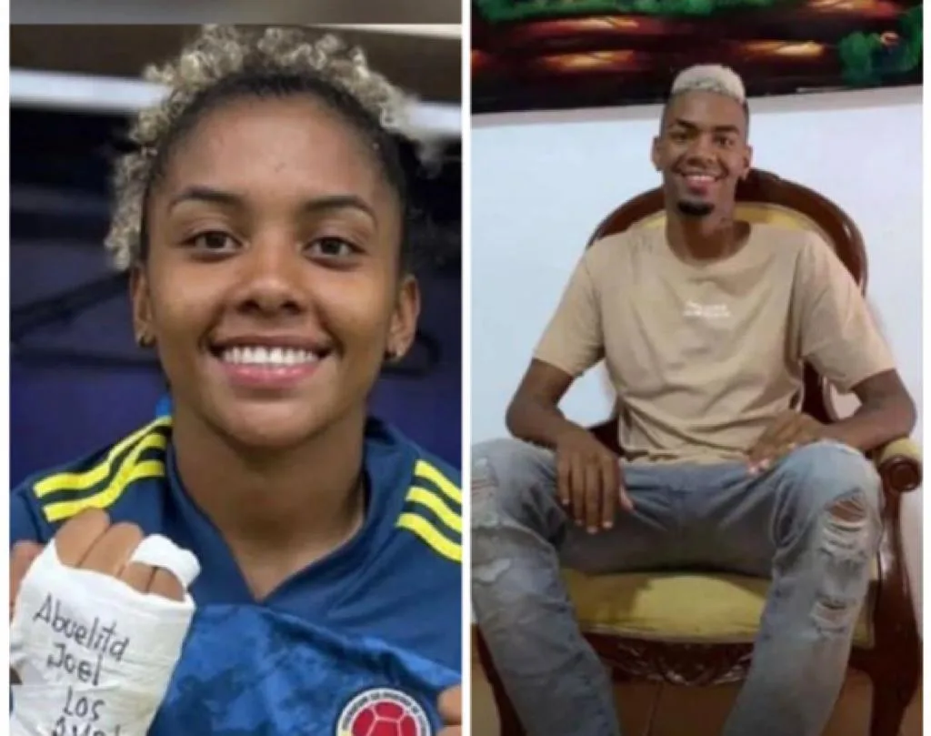 Jorleyn Carabalí y su hermano Paulo Andrés Carabalí asesinado en Cali