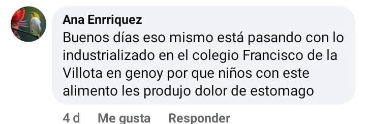 Institución Educativa Fráncico de la Villota no llego el PAE