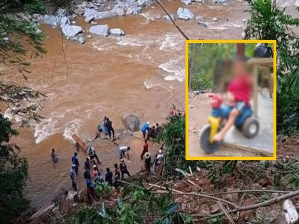 Avalancha en Antioquia arrasó con vivienda y sepultó a un pequeño de dos años