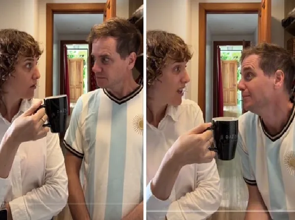 Jero Freixas, influencer argentino y su esposa.