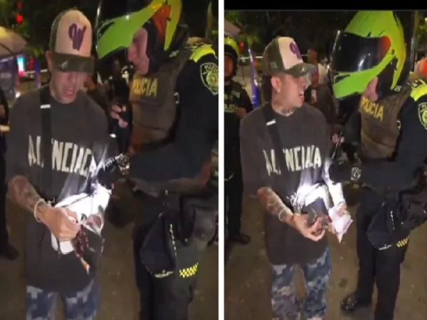 Westcol, en medio de un procedimiento policial.