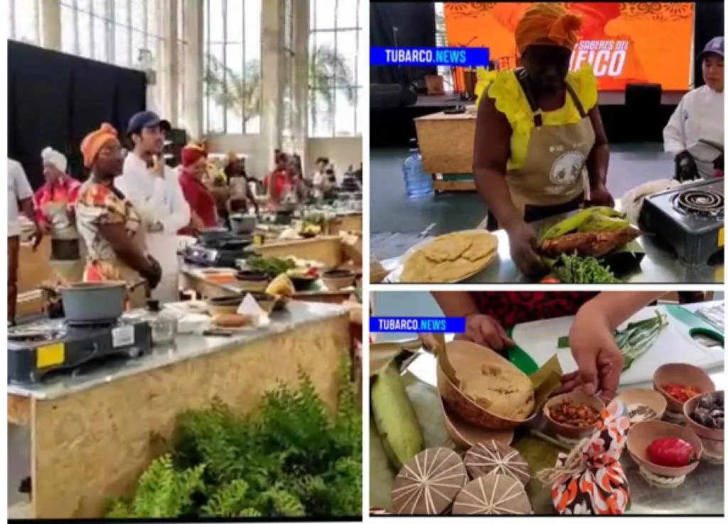 La cocina gigante con comida del pacífico que la vicepresidenta instaló en Cali