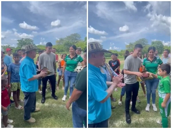 «Sorpresiva visita para Montería»: James Rodríguez y Álvaro Uribe juntos visitando una escuela de fútbol