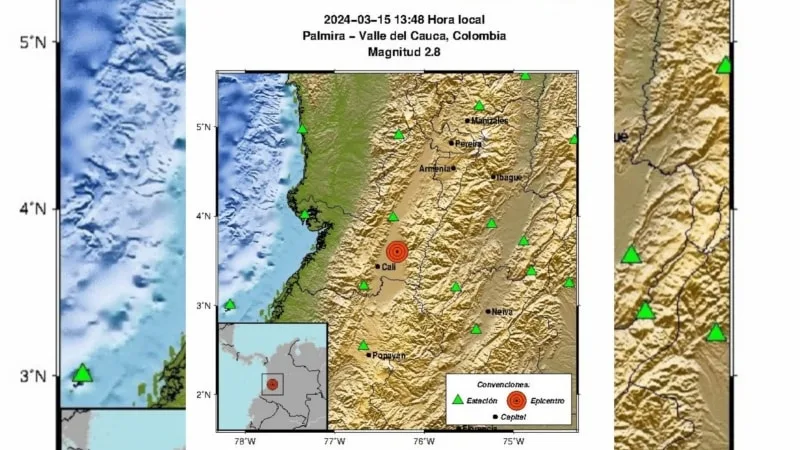 Temblor sacudió el municipio de Palmira, Valle.