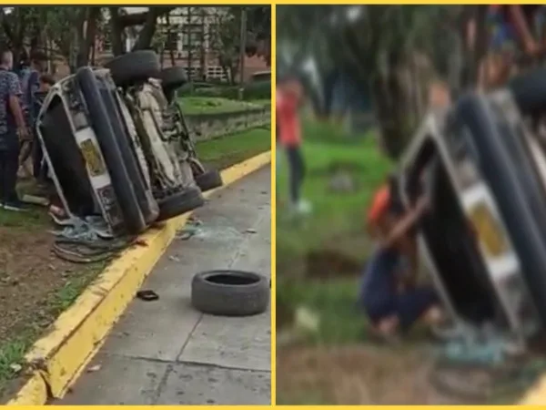 carro desvalijado en Cali