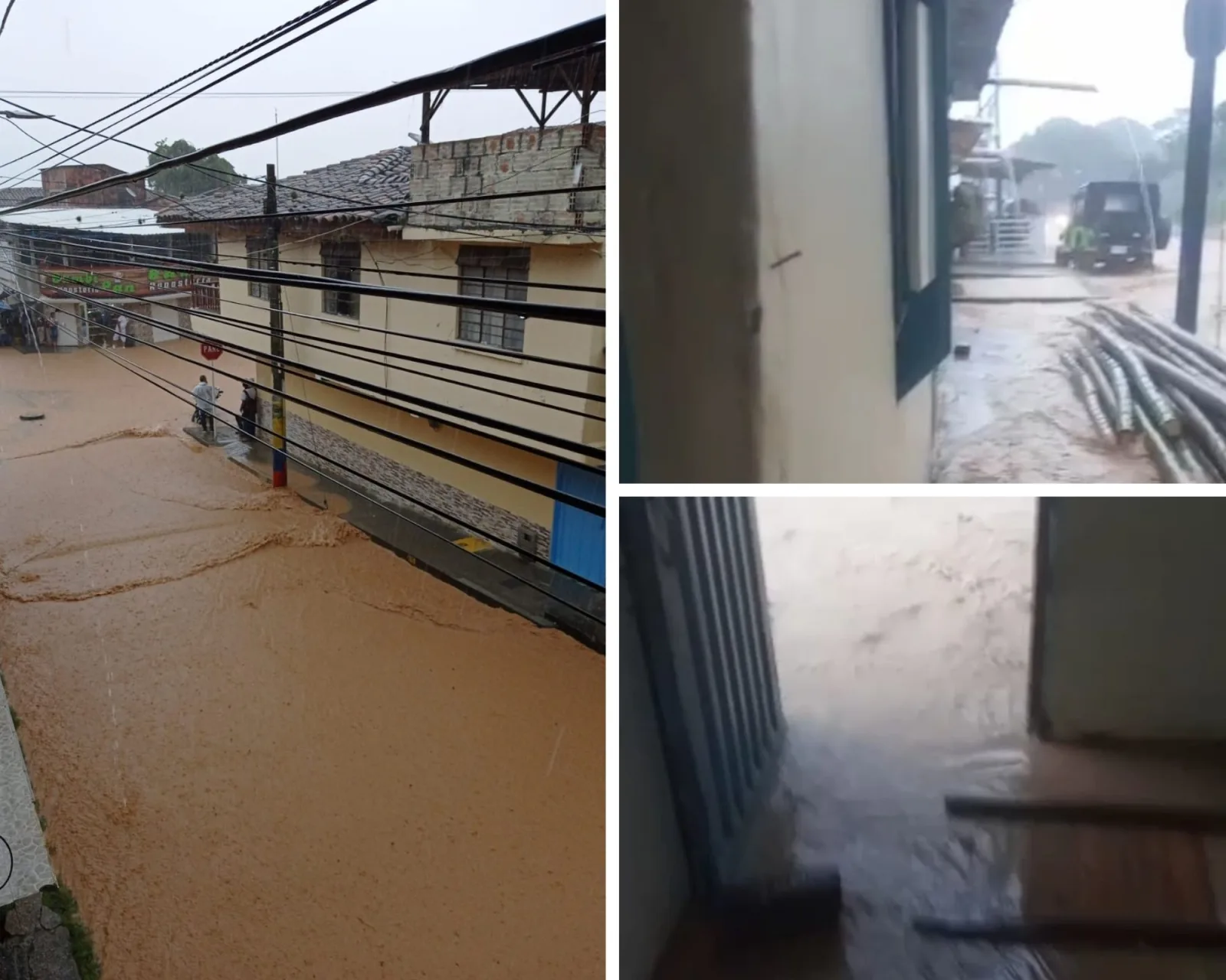 alcantarillado colapsado por lluvias en el norte del Valle