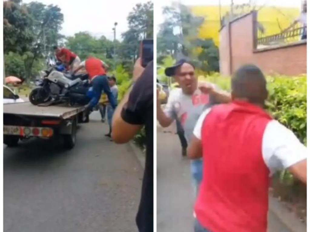 Las cosas que no se resuelven de otra forma en Cali: operativo e inmovilización de motos terminó en pelea