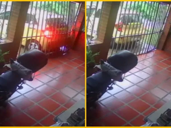 taxi dañó una reja en Cúcuta