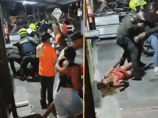 El video que circula en redes sociales se observa qué hay enfrentamientos entre uniformados y mujeres en vía pública de Tumaco.
