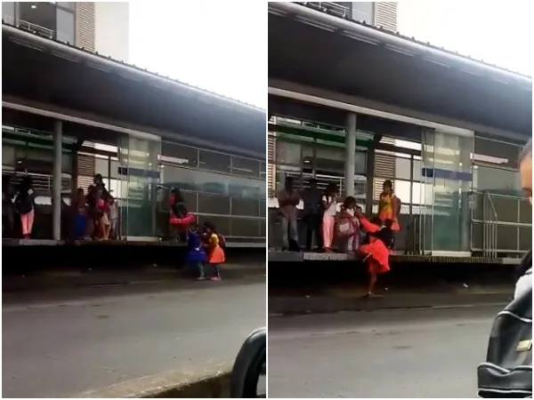Los colados en el Mio, un problema de todos los días, esta vez personas Embera hasta con niños en brazos