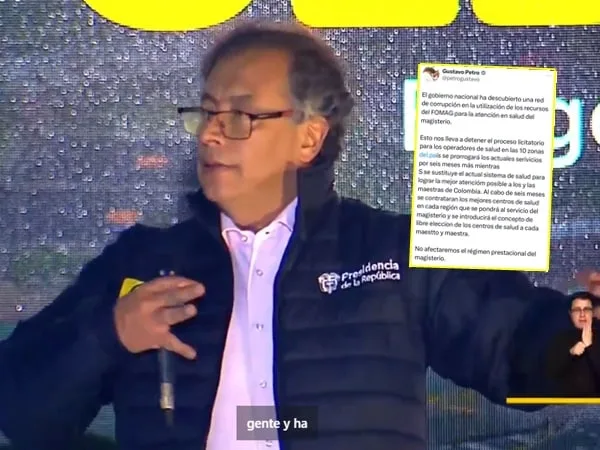 Por una "red de corrupción"  Petro confirmó suspensión de licitación para escoger a operadores de salud del Magisterio