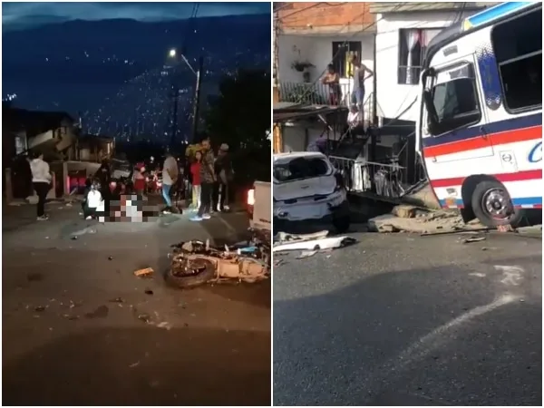 Un bus fuera de control causa estragos en Antioquia, uno de los heridos en riesgo de perder la movilidad