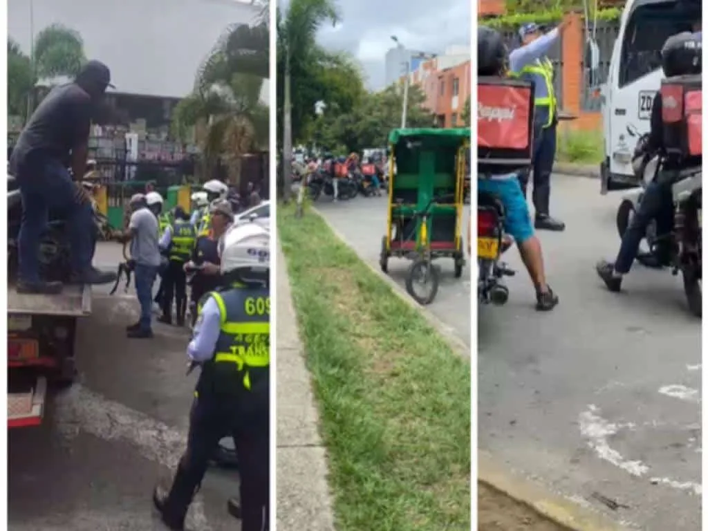 Con grúas llenas de motos, tránsito sigue interviniendo Valle del Lili "por mal parqueo"