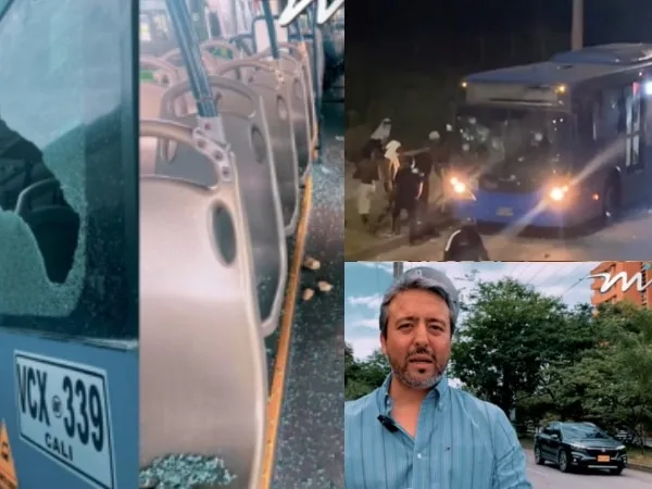 Desde MetroCali rechazan "vandalismo" en operativo de tránsito en Cali; el saldo dejó 9 buses del MIO dañados y un conductor herido