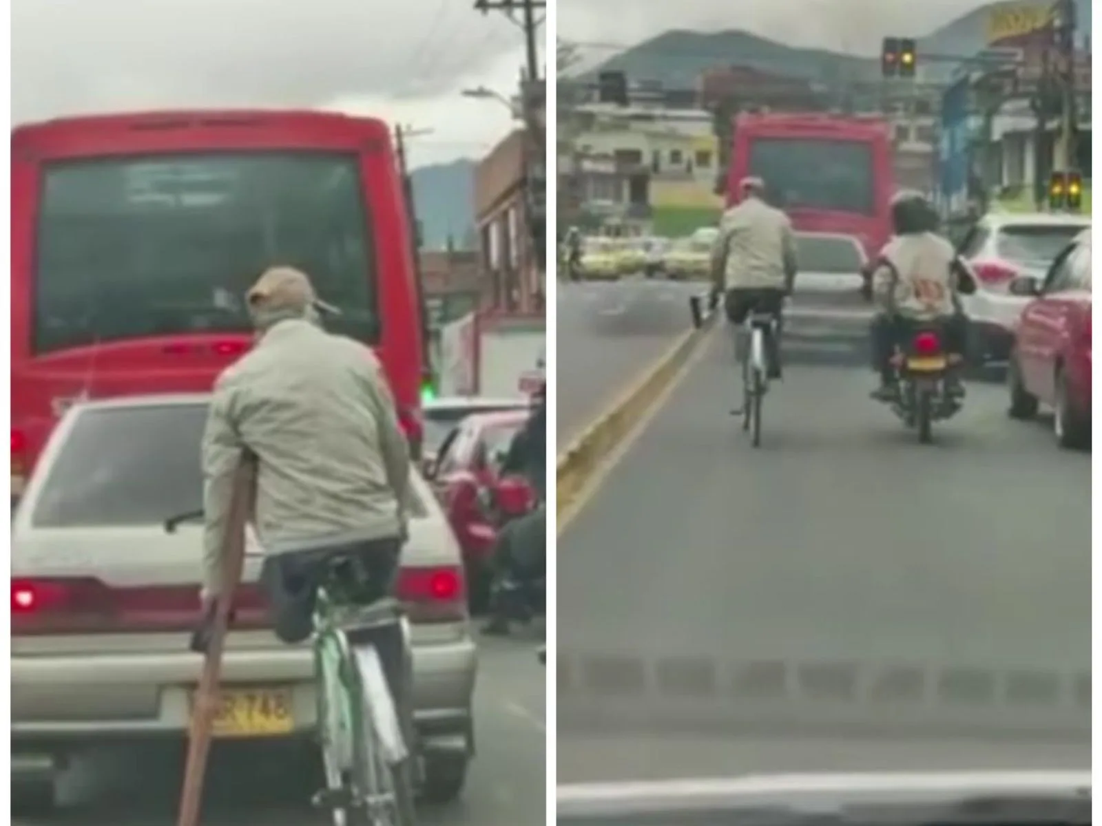 hombre en bicicleta