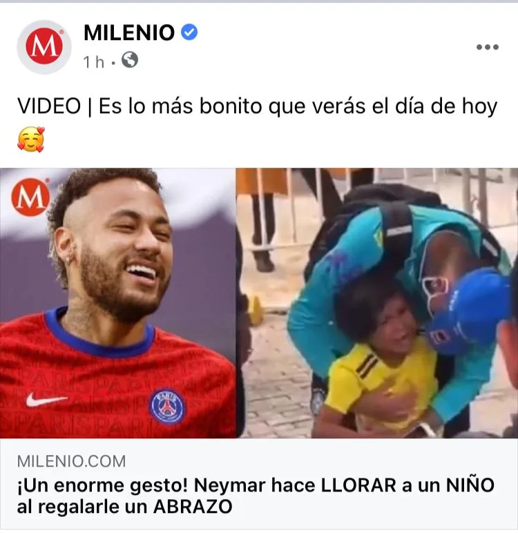 el gesto de Neymar con un niño en Barranquilla