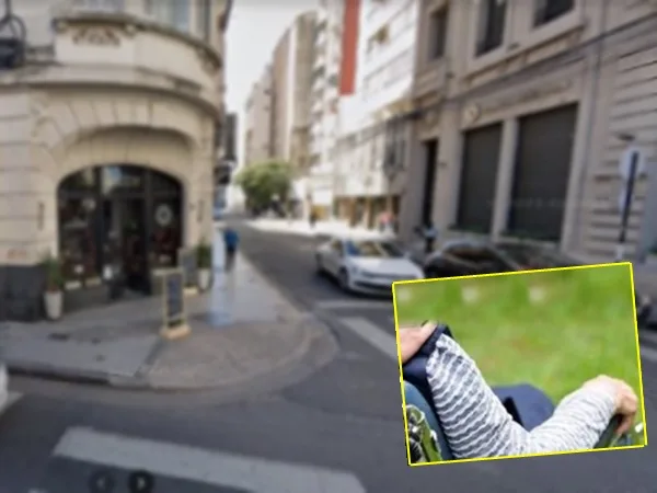 Madre que estaba en silla de ruedas fue abandonada por su hijo en un establecimiento gastronómico