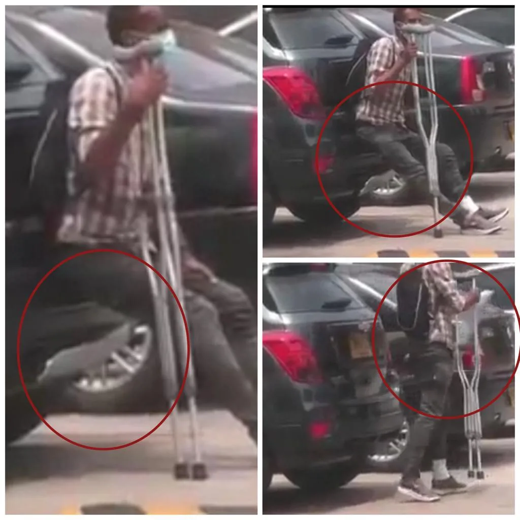 ladrón en muletas en Barranquilla