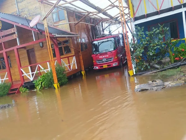 Intensas lluvias nuevamente volvieron a inundar varios sectores de Pasto