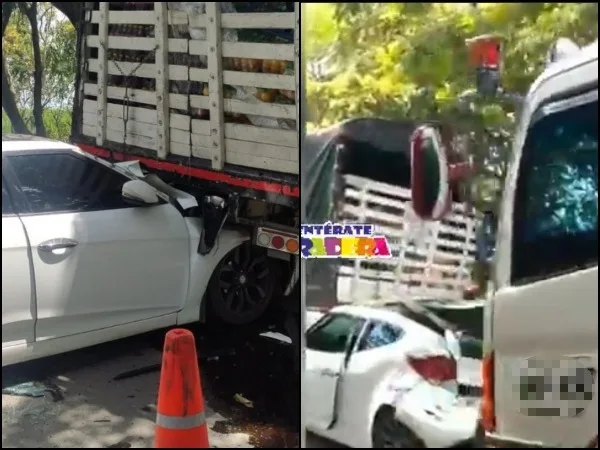 Habrían tratado de evitar el pare del tránsito y terminaron en un choque múltiple en Candelaria
