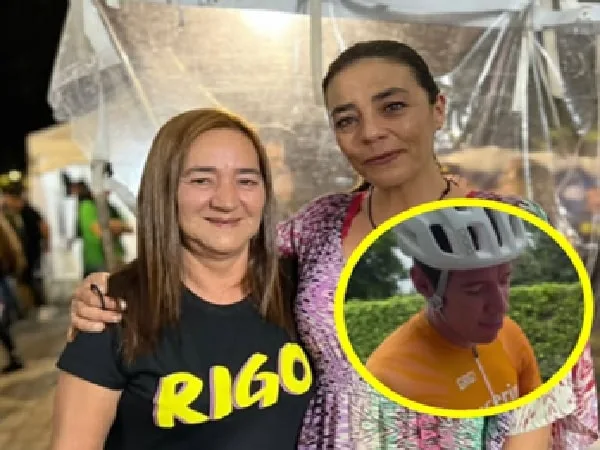 Rigoberto Urán y Sandra Reyes.