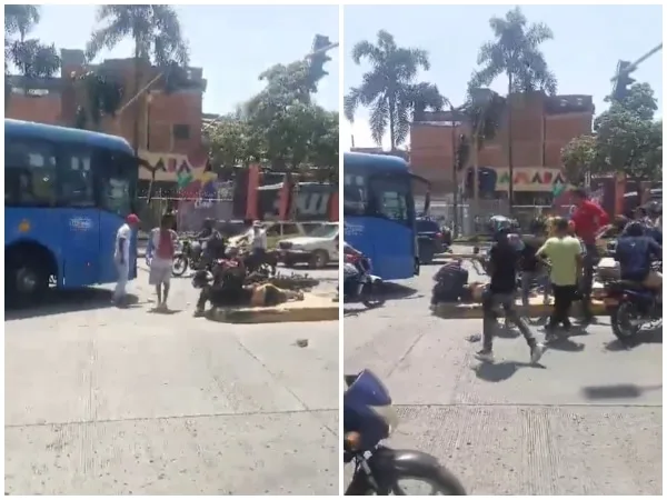 Fuerte accidente en Cali: motociclista pierde la vida al ser arrollado por un bus del MIO