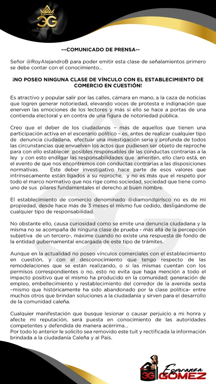 Esperanza Gómez Diamond Girls Cali