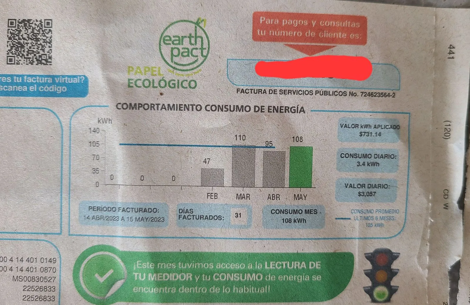factura Enel Bogotá energía