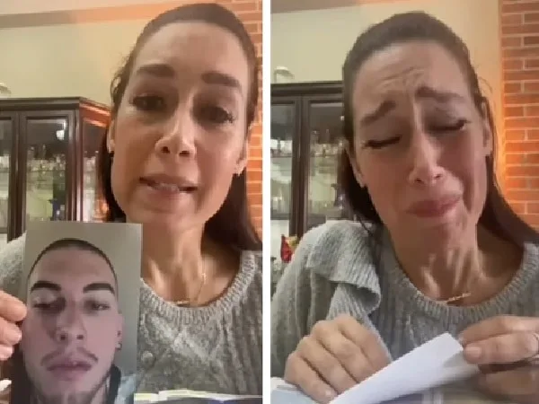 Reconocida actriz llora por su hijo desaparecido.