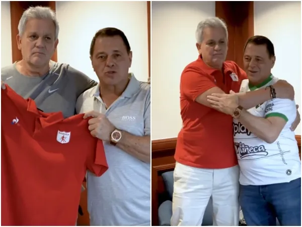 "En la cancha rivales, pero afuera hermanos": Presidentes de América y Cali pidiendo fútbol en paz
