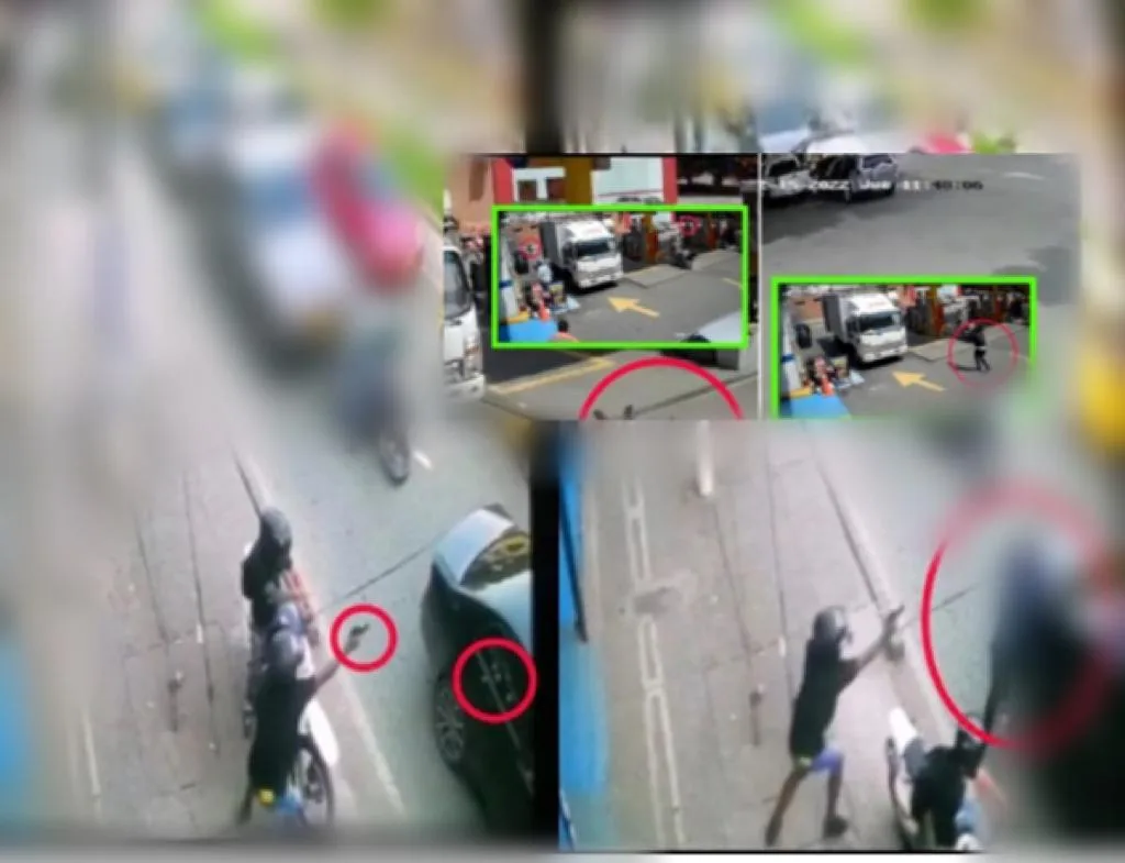 La balacearas en Cali: en medio de un trancón y en una estación de gasolina