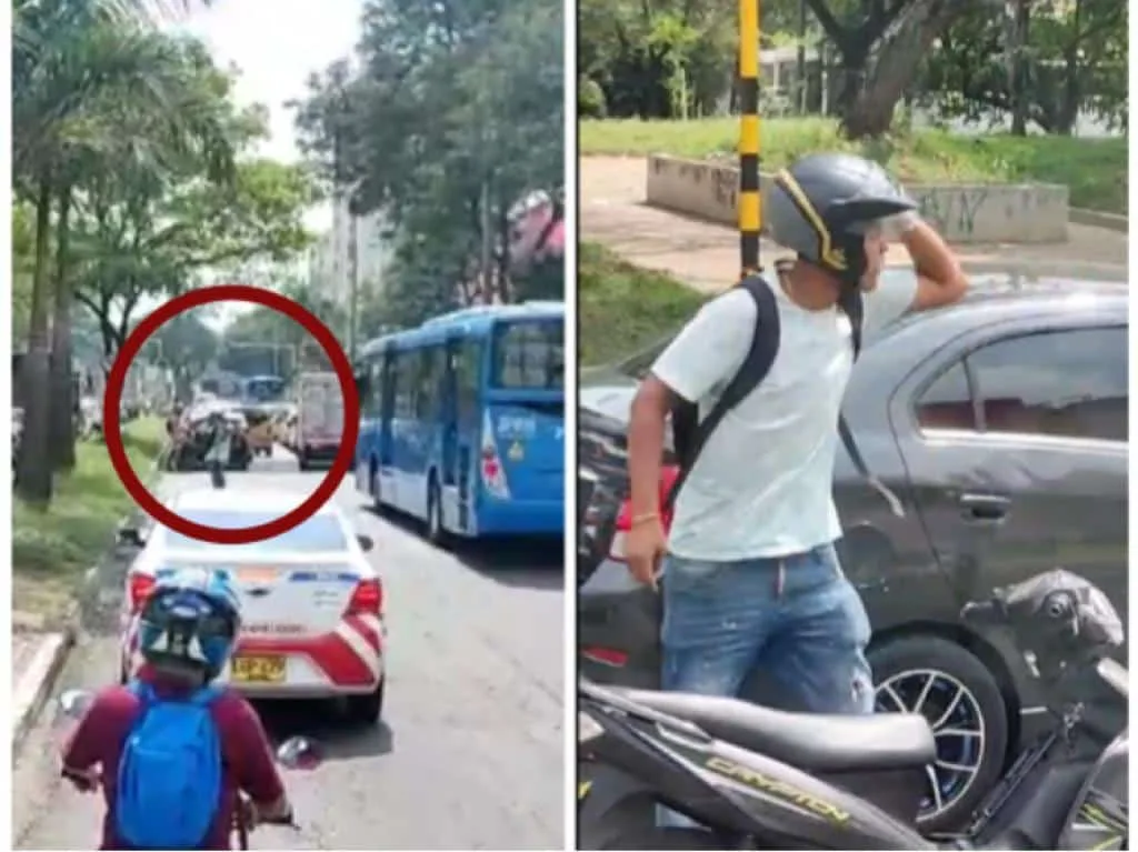 Peligrosa reacción: motorizado agarró a pedradas un bus del MIO, el conductor quedó herido