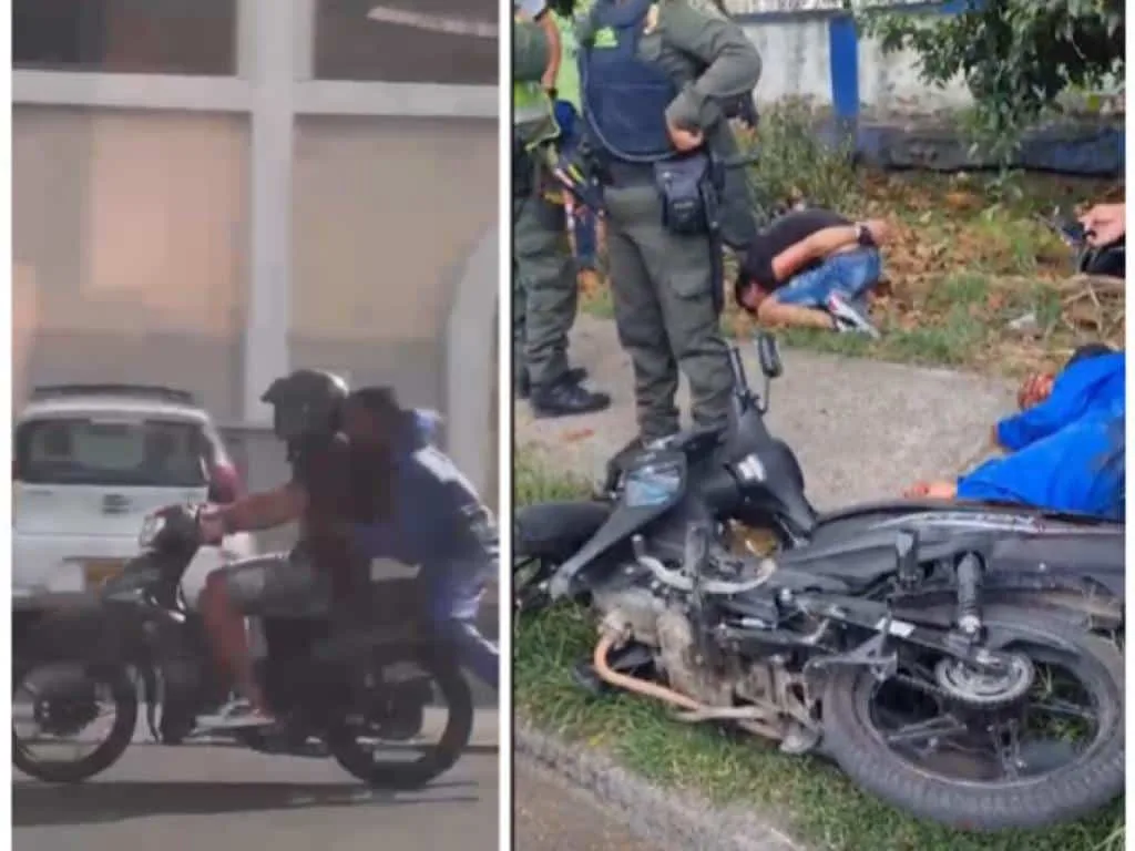 El cliente en el banco y los fleteros esperándolo afuera, pero la policía en Cali los capturó