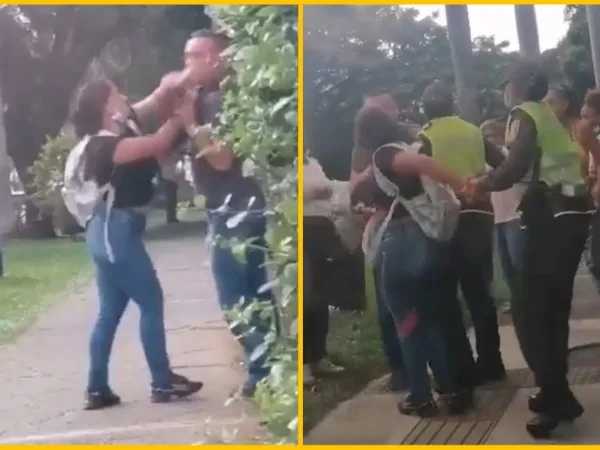 hombre golpeado en la calle en Cali infidelidad