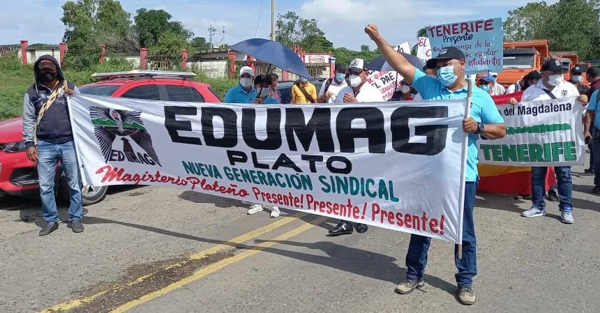 Profesores protestan en el Magdalena por la falta de recursos para el PAE