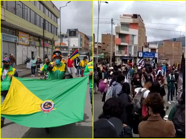 Así avanza la movilización del 20 de Julio en Pasto: cientos de personas salieron a las calles para sumarse a la jornada nacional