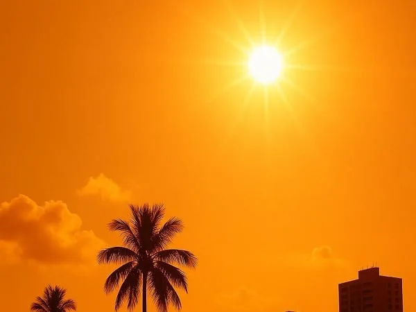 Sol inclemente de Barranquilla.
