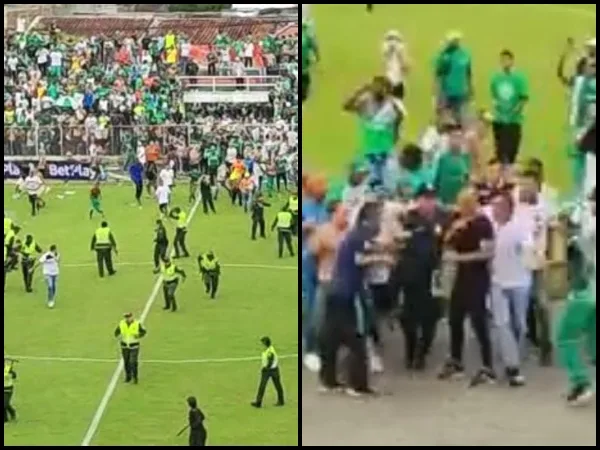 Se metieron a la cancha, fueron por Mayer y reportan agresiones: Terror en partido Cortuluá vs Deportivo Cali