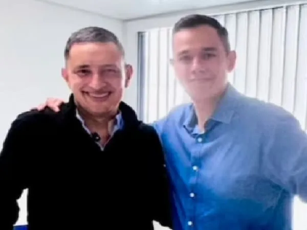 Diego Guauque y su amigo Freddy Botero.