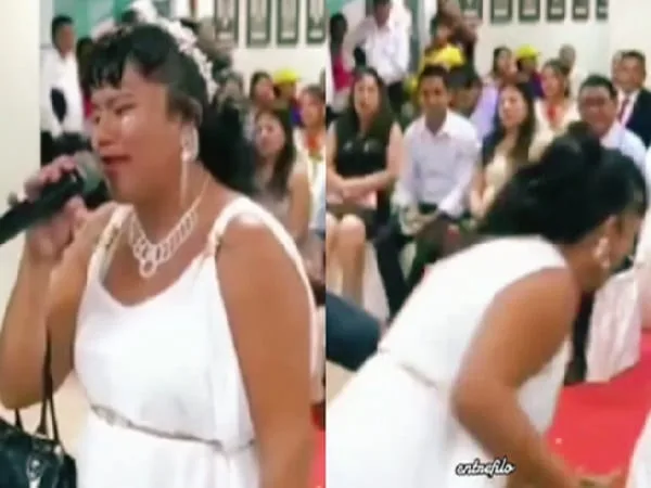 Novia escapa de boda comunitaria en Perú.