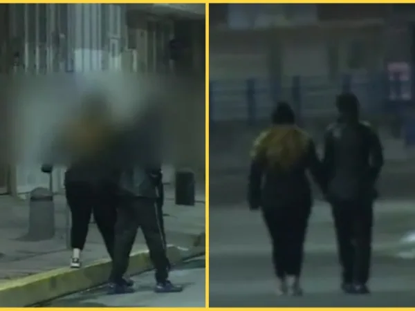 A la media noche aparecen dos personas que caminan hacia atrás en el barrio Catalina II en Bogotá