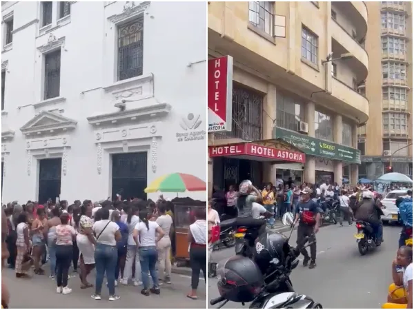 Largas filas en Cali para reclamar pago de la Renta ciudadana, reportan algunos desordenes