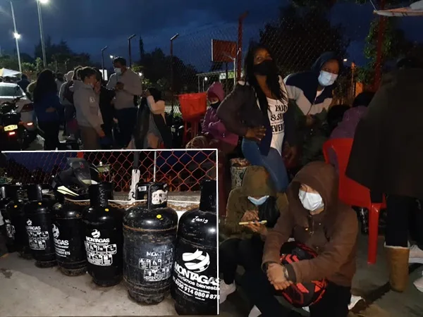 En varios barrios de Pasto llegaron cientos de personas a buscar gas pero el cupo era para 200