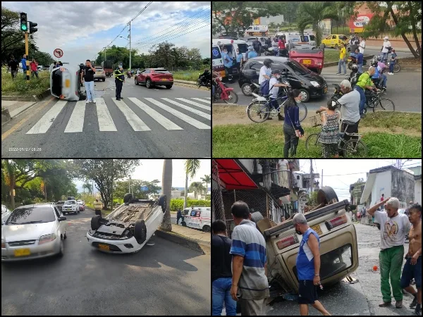 "Van volados o se pasan de imprudentes": accidentes por volcamientos en aumento esta semana en Cali