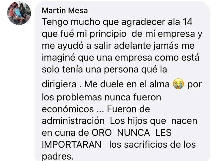 Almacenes La 14 liquidación judicial
