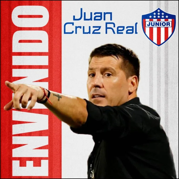 'El Tiburón tiene su Cruz": el argentino Juan Cruz Real nuevo director técnico del Junior de Barranquilla
