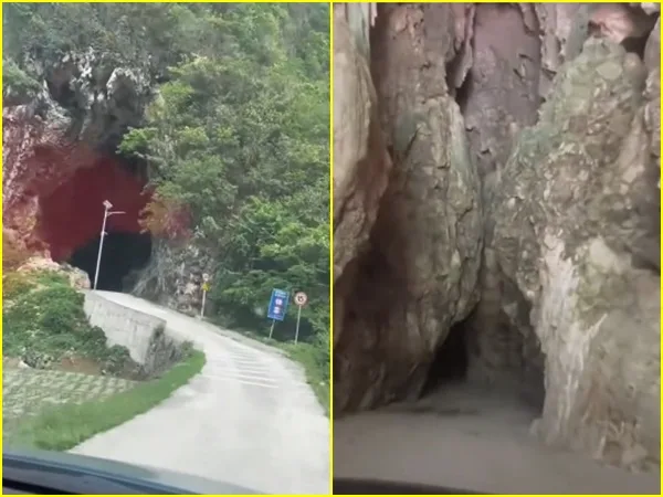 Túnel que conduce a la vía del LLano